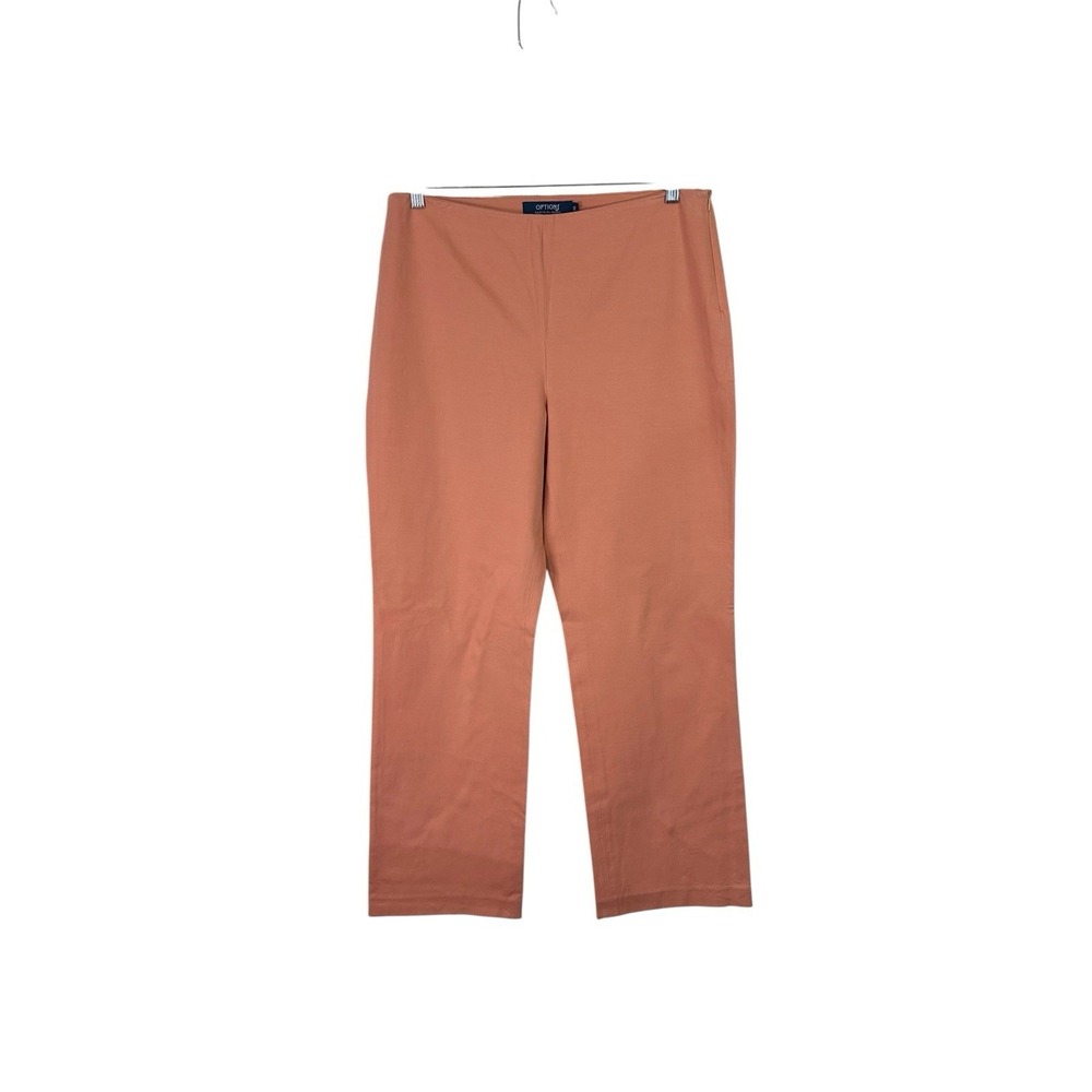 Garfield & Marks Options Trousers Pants Women 12 Peach Wide Leg Stretch 34x41